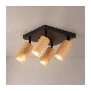 Brilagi - SELE SQUARE spotlámpa 4xGU10/30W/230V fekete/tölgy dekor WO-SELESQ-05-BLK-OEM kép