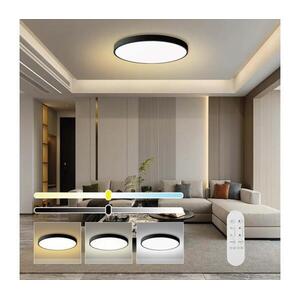 NEO 07314L-LED SEMPLICI – dimmelhető mennyezeti lámpa, 128 W / 230 V, Ø100 cm, Wi‑Fi (Tuya), fekete + távirányító 07314L kép