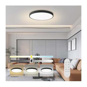 NEO 07313L-LED dimmelhető mennyezeti lámpa SEMPLICI 96W/230V átm. 80 cm Wi-Fi Tuya fekete+távirányító 07313L kép