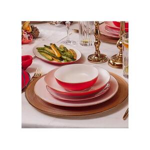 58 részes étkészlet fehér/piros/porcelán 216KRC1274 kép