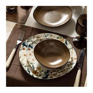24 darabos színes/barna porcelán étkészlet 667PRS1157 kép