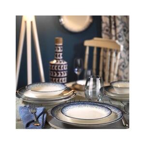 18 darabos porcelán étkészlet, fehér/kék 710KTP3807 kép