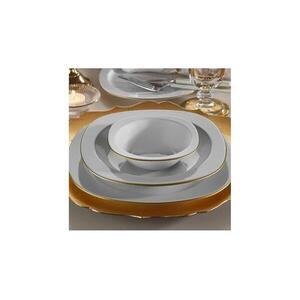 24 darabos étkészlet fehér/arany/porcelán 710KTP4556 kép