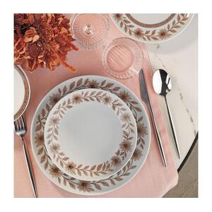 24 darabos étkészlet fehér/barna/porcelán 710KTP4560 kép