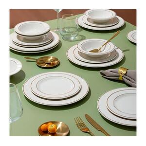 18 részes porcelán étkészlet, fehér/arany 667PRS1102 kép