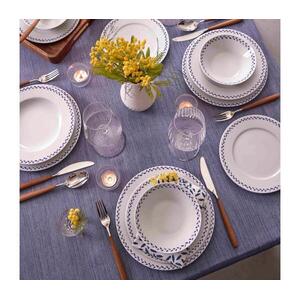 24 darabos étkészlet, fehér/kék/porcelán 710KTP4557 kép