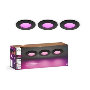 Philips - 3x LED RGBW szett, dimmelhető fürdőszobai süllyesztett mennyezeti lámpatest Hue SLIM LED/8, 3W/230V IP44 8721103109293 kép