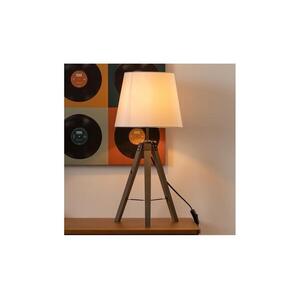 Atmosphera - Asztali lámpa RUNO 1xE27/25W/230V fa/fehér 136663A kép