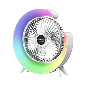 JOHNSON -LED RGB Újratölthető asztali látor TÖBBSZÍNŰ 5W/3, 7V 1200 mAh átm. 14 cm fehér 8008523013783 kép
