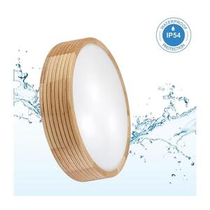 Fürdőszobai mennyezeti lámpatest LINARO 3xE27/15W/230V IP54 tölgy, átmérő 37 cm LD-PD-6.20/R/DĄB kép