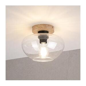 Mennyezeti lámpa FLO WOOD 1xE27/15W/230V, tölgyfa/átlátszó üveg Ø 22 cm LM-1.332/A/DĄB kép