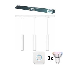 Philips-LED dimmelhető kábeles csillár EASYLINK HUE sínes rendszerhez 3xGU10/4, 7W/230V+Hue bridge P7615+3xP7029+P1408 kép