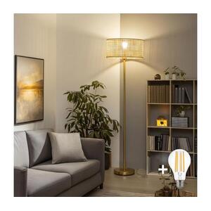 Brilagi - LED állólámpa CERIA 1xE27/20W/230V Ø 40 cm bambusz/arany SA2189+EG781161 kép