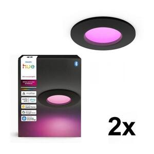 Philips - SZETT 2x LED RGBW, dimmelhető fürdőszobai süllyesztett lámpa Hue SLIM LED/8, 3W/230V IP44 2xP7618 kép