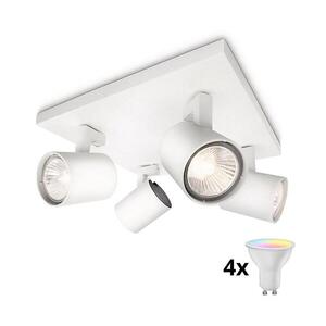 Philips - LED RGBW dimmelhető spotlámpa RUNNER 4xGU10/6, 5W/230V fehér P1269+4xAI0589 kép