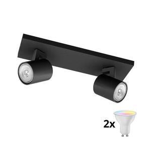 Philips - LED RGBW dimmelhető RUNNER spotlámpa 2xGU10/6, 5W/230V fekete P5372+2xAI0589 kép