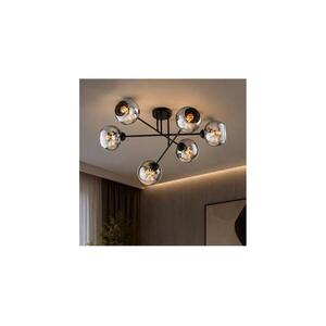 Brilagi - Plafonra szerelhető DIOR csillár 6xE27/60W/230V fekete/füstszürke 59-017B kép