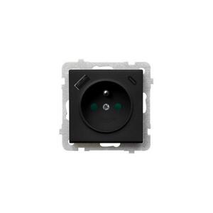 Ospel - keret nélküli fali aljzat 230V + 1xUSB-A + 1xUSB-C SONATA fekete GP-1RZPUSBAC/m/33 kép