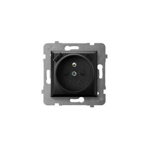 Ospel - Keret nélküli fali konnektor 230V + 1xUSB-A + 1xUSB-C ARIA fekete GP-1UZPUSBAC/m/33 kép