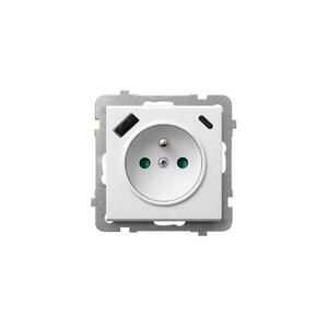 Ospel - Keret nélküli fali aljzat 230V + 1xUSB-A + 1xUSB-C SONATA fehér GP-1RZPUSBAC/m/00 kép