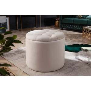 MODERN BAROCK bézs bársony hokedli 50cm kép