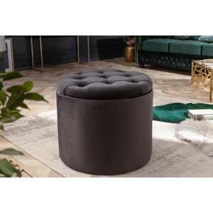 MODERN BAROCK fekete bársony hokedli 50cm kép