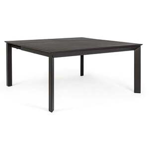 KONNOR II fekete kerti étkezőasztal 110-160cm kép