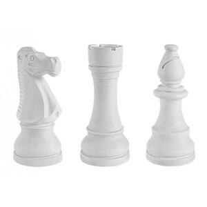 CHESS fehér üvegszál dísztárgy 3db kép