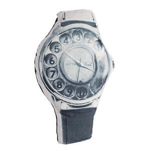 CLOCK fekete 100% poliester párna kép
