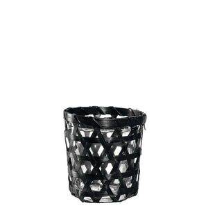 LEONARDO GARDA fonott mécsestartó 9cm, fekete kép