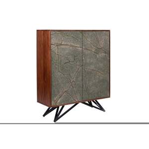 MOUNTAIN SOUL barna-zöld márvány tálalószekrény 120cm kép