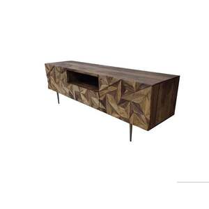 STONE FINISH barna fa tv szekrény 160cm kép