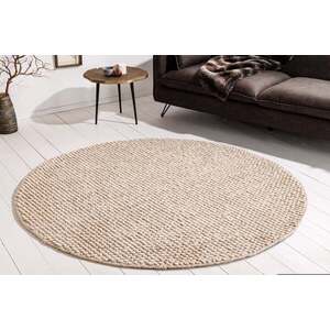 WOOL bézs gyapjú szőnyeg 150cm kép