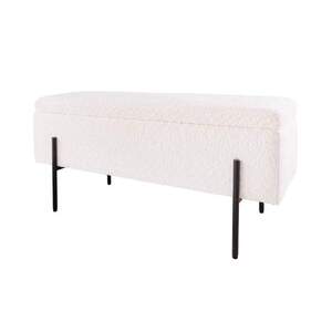 LOFT fehér bouclé ülőpad kép