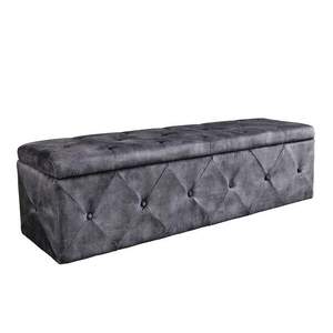 EXTRAVAGANCIA antik szürke mikroszálas ülőpad 140cm kép