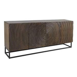 ZEN CIRCLE fekete-barna mangófa komód 180cm kép