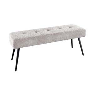 BOUTIQUE pezsgőszürke bouclé ülőpad 100cm kép