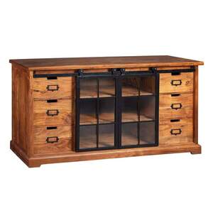 HERITAGE barna akácfa vitrin 150 cm kép