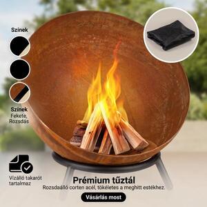 Blumfeldt Fireball Rust, tűzrakóhely, Ø 60 cm, kidönthető rostély, rozsdás megjelenés kép