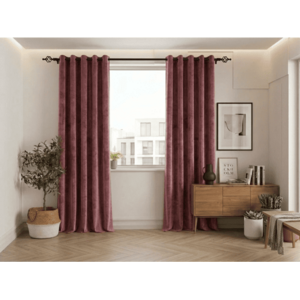 Sötétítő függöny ELVIO VELVET 140x250 cm, óarany rózsaszín Felfüggesztés: Fém gyűrűk kép