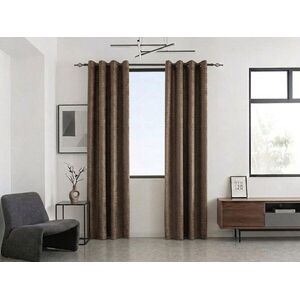 Sötétítő függöny LOOM VELVET 140x250 cm, barna Felfüggesztés: Fém gyűrűk kép
