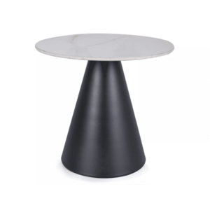 Kisasztal HILL Ø 50 cm, fehér-fekete kép