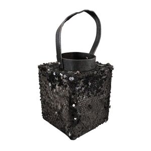 Lámpás flitterekkel LOFTY GLAM 20 cm, fekete kép