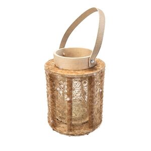 Lámpás flitterekkel NATUR GLAM 21 cm, természetes kép