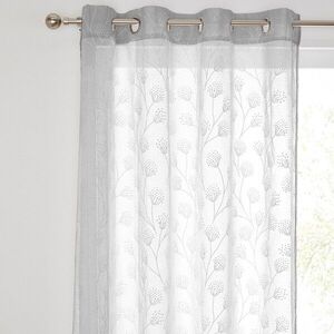 Voile függöny, fűzőlyukakkal, réti motívummal kép