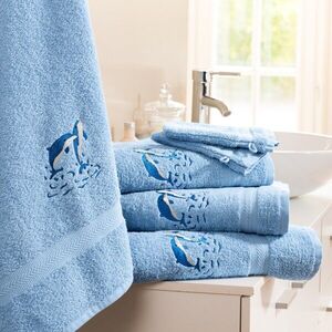 Frottír fürdőszobai textil delfin hímzéssel Colombine-tól kép
