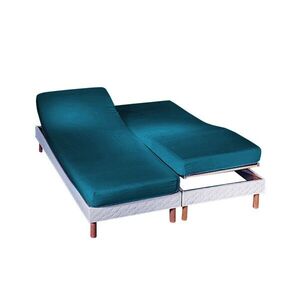 Egyszínű gumis lepedő állítható ágyhoz, flanel, sarokmélység 26 cm kép