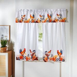 3 részes függöny Roosters kép