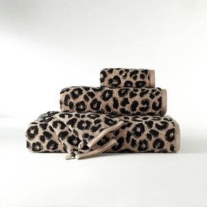 Frottír törölköző szett fürdőszobai textíliákból, jacquard állatszőrme mintával, 450g/m2 kép