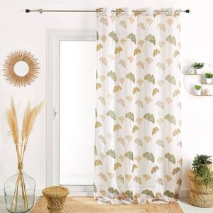 Voile függöny ginkgo levél mintával kép